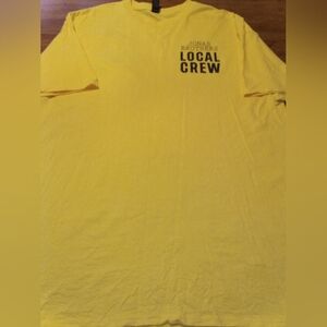 Jonas Brothers Local Crew Audio XL Yellow Greetings From Your Hometown T‑Shirt